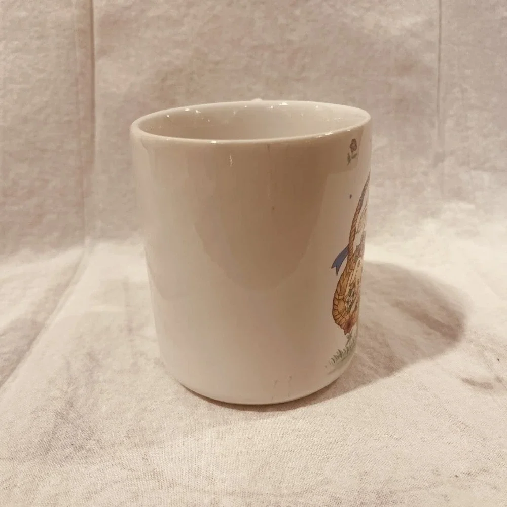Easter Bunny Mug Basket Rabbits Ducklings Handle 3D Ceramic Pastel Kawaii 4
